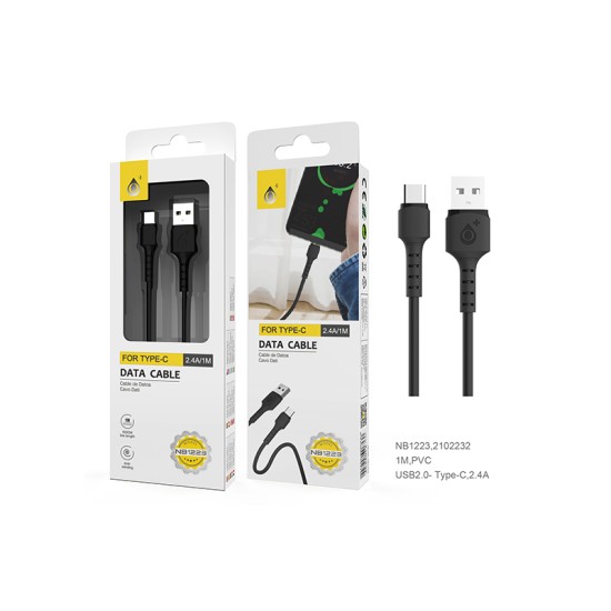 ONEPLUS DATA CABLE NB1223 NE FOR TYPE-C 2.4A BLACK